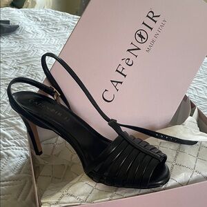 Women's Black Strappy Heels